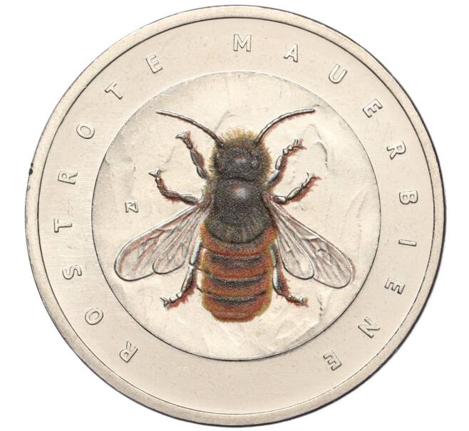 Монета 5 евро 2023 года D Германия «Чудесный мир насекомых — Рыжая осмия» (Артикул M2-67309)
