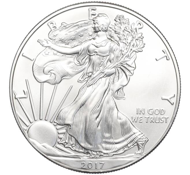 Монета 1 доллар 2017 года США «Шагающая Свобода» (Артикул M2-67321)