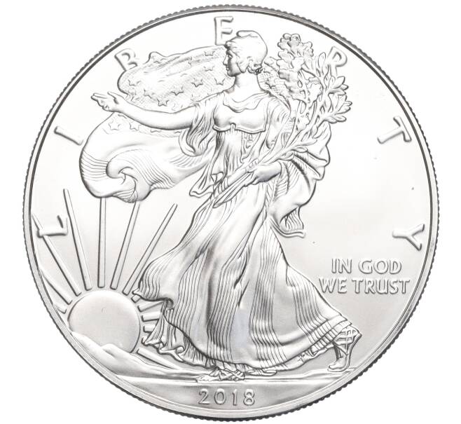 Монета 1 доллар 2018 года США «Шагающая Свобода» (Артикул M2-67326)
