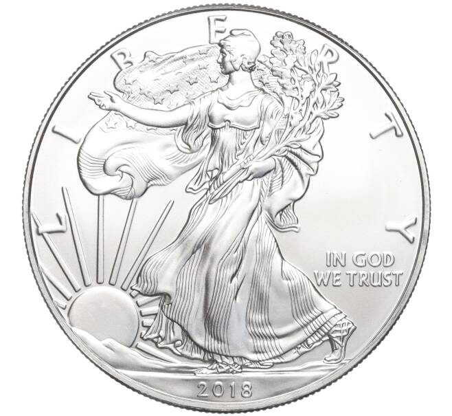 Монета 1 доллар 2018 года США «Шагающая Свобода» (Артикул M2-67327)