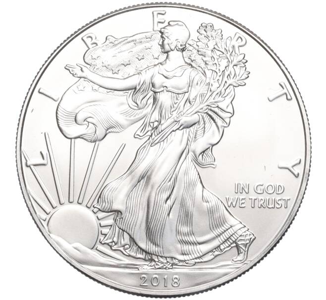 Монета 1 доллар 2018 года США «Шагающая Свобода» (Артикул M2-67332)