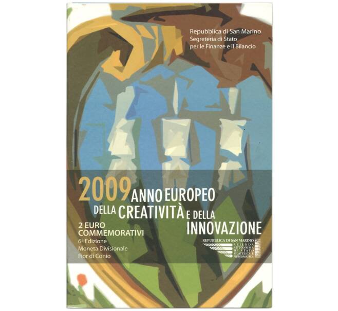 Монета 2 евро 2009 года Сан-Марино «Европейский год креатива и инноваций» (в буклете) (Артикул M2-67341)