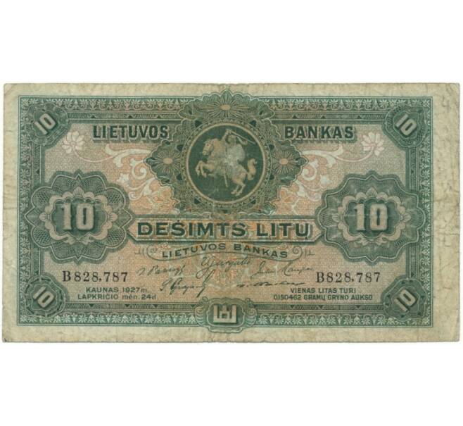 Банкнота 10 лит 1927 года Литва (Артикул B2-11335)