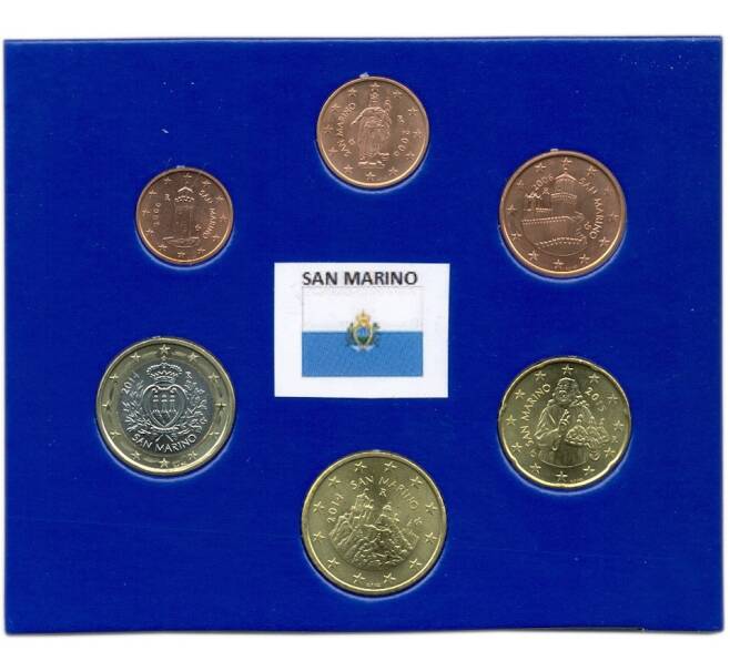 Набор из 6 монет 2006-2015 года Сан-Марино (Артикул M3-1253)