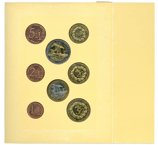 Годовой набор из 8 монет 2004 года Кипр (Артикул M3-1255)