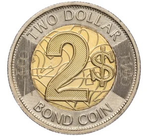 2 доллара 2018 года Зимбабве