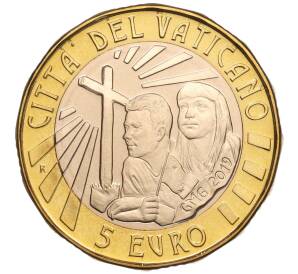 5 евро 2019 года Ватикан «34-й Всемирный День молодежи в Панаме»