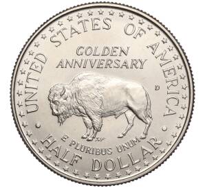 1/2 доллара (50 центов) 1991 года D США «50 лет Национальному мемориалу Рашмор» — Фото №2