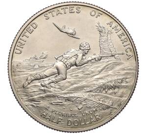 1/2 доллара (50 центов) 1993 года P США «50 лет победы во Второй Мировой войне» — Фото №2