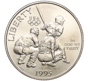 1/2 доллара (50 центов) 1995 года S США «XXVI летние Олимпийские Игры 1996 в Атланте — Бейсбол» — Фото №1