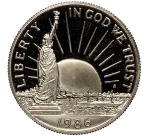 1/2 доллара (50 центов) 1986 года S США «100 лет Статуе Свободы» — Фото №1