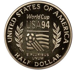 1/2 доллара (50 центов) 1994 года P США «Чемпионат мира по футболу 1994» — Фото №2