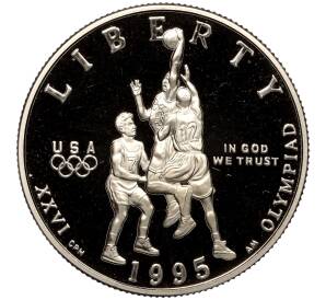 1/2 доллара (50 центов) 1995 года S США «XXVI летние Олимпийские Игры 1996 в Атланте — Баскетбол» — Фото №1