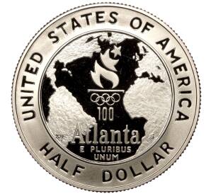 1/2 доллара (50 центов) 1995 года S США «XXVI летние Олимпийские Игры 1996 в Атланте — Баскетбол» — Фото №2