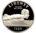 Монета 1/2 доллара (50 центов) 1996 года S США «XXVI летние Олимпийские Игры 1996 в Атланте — Плавание» (Артикул M2-67427)