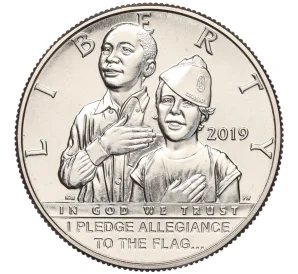 1/2 доллара (50 центов) 2019 года D США «100 лет американскому легиону»