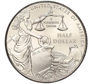 1/2 доллара (50 центов) 2015 года D США «225 лет Службе маршалов США» — Фото №2