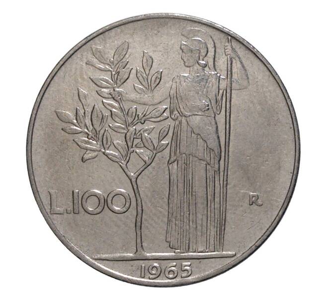 Монета 100 лир 1965 года (Артикул: M2-4233) — Фото №1