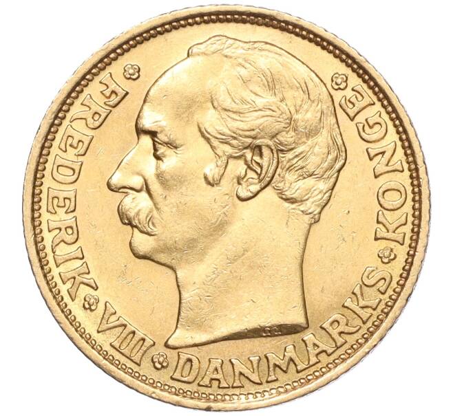 Монета 10 крон 1908 года Дания (Артикул M2-67437)
