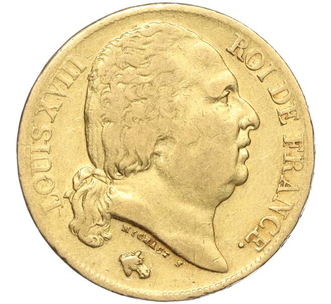 Монета 20 франков 1818 года А Франция (Артикул: M2-67441) — Фото №2