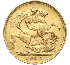 1 соверен 1906 года Р Австралия — Фото №1