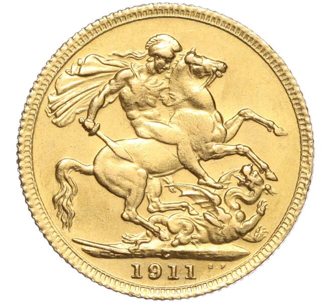 Монета 1 соверен 1911 года Великобритания (Артикул: M2-67457) — Фото №1