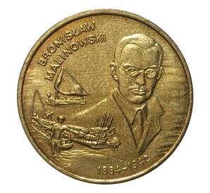 2 злотых 2002 года Польша «Польские путешественники — Бронислав Малиновский» — Фото №1