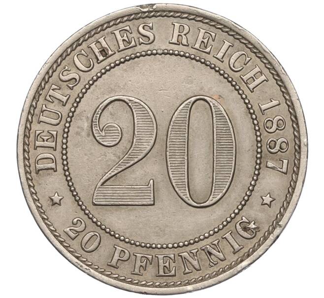 Монета 20 пфеннигов 1887 года А Германия (Артикул K11-101506)