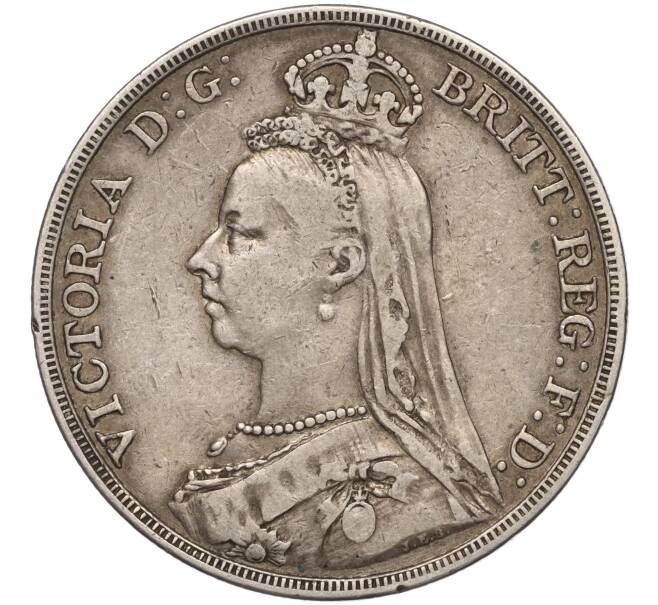 Монета 1 крона 1890 года Великобритания (Артикул K11-101511)