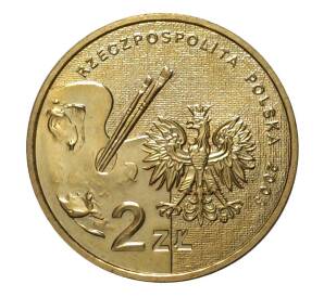 2 злотых 2003 года Польша «Художники Польши — Яцек Мальчевский» — Фото №2