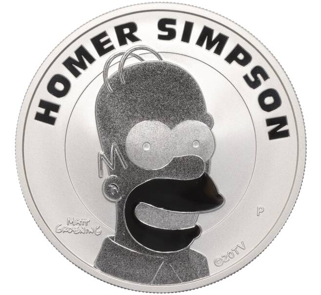Монета 1 доллар 2022 года Тувалу «Симпсоны — Гомер Симпсон» (Артикул M2-57395)
