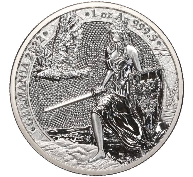 Монета 5 марок 2022 года Германия «Германия с мечом» (Артикул: M2-57461) — Фото №1