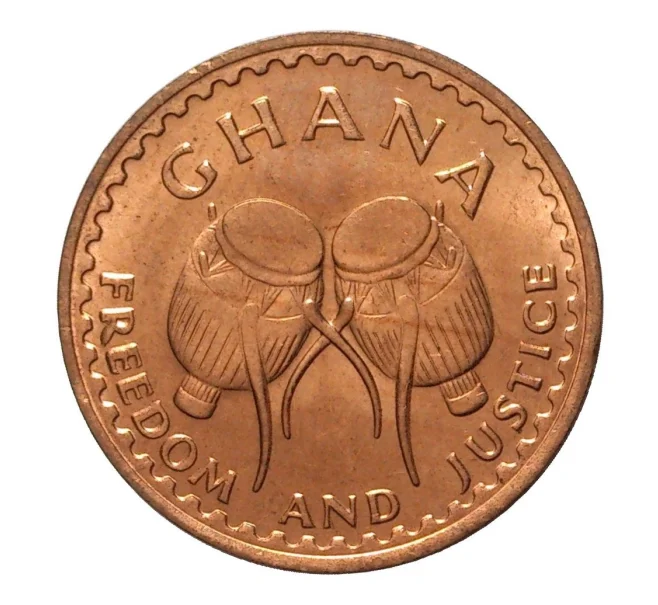 Монета 1/2 песевы 1967 года Гана (Артикул M2-4317)