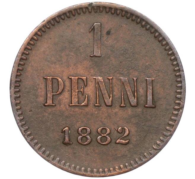 Монета 1 пенни 1882 года Русская Финляндия (Артикул K11-101576)