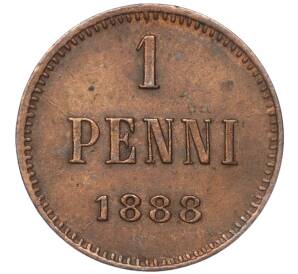 1 пенни 1888 года Русская Финляндия — Фото №1