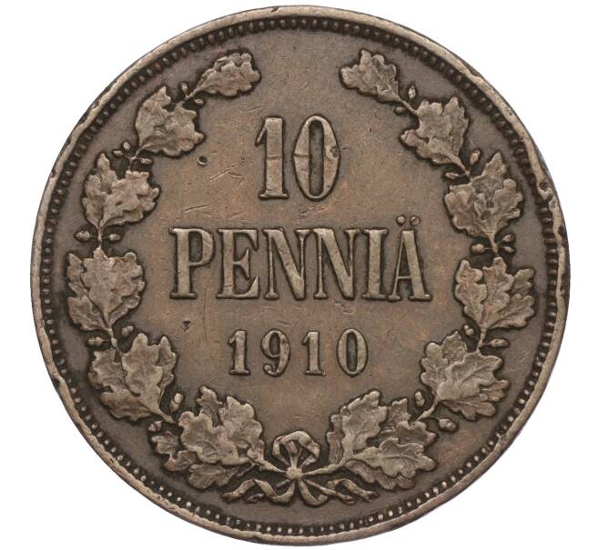 Монета 10 пенни 1910 года Русская Финляндия (Артикул K11-101603)