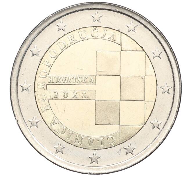 Монета 2 евро 2023 года Хорватия «Введение евро» (Артикул: M2-67507) — Фото №1