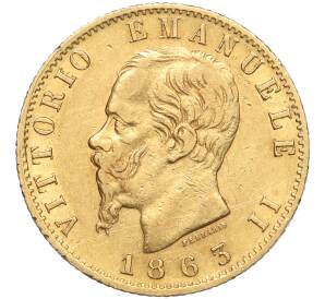 20 лир 1863 года Италия — Фото №1