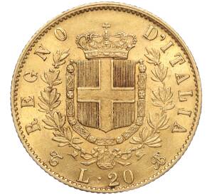 20 лир 1863 года Италия — Фото №2