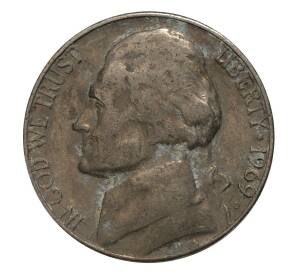 5 центов 1969 года D — Фото №1