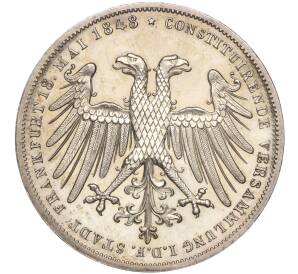 2 гульдена 1848 года Франкфурт «Избрание австрийского принца Йоханна викарием» — Фото №2