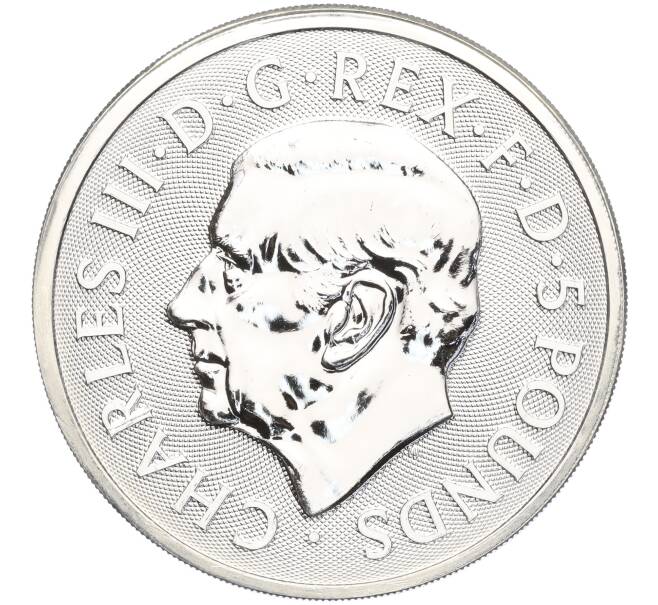 Монета 5 фунтов 2023 года Великобритания (Карл III) «Звери Тюдоров — Бык Кларенса» (Артикул M2-67852)