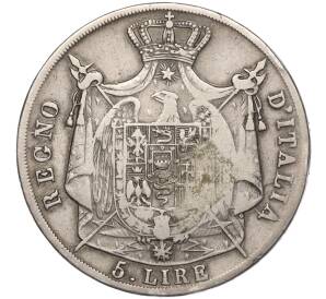 5 лир 1811 года Наполеоновское королевство Италия — Фото №2