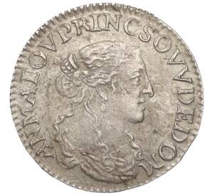 1/12 экю (1 луиджино) 1665 года Франция (Домб) Анна Мария Луиза Орлеанская — Фото №1