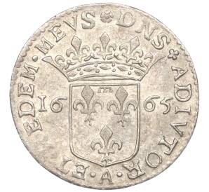 1/12 экю (1 луиджино) 1665 года Франция (Домб) Анна Мария Луиза Орлеанская — Фото №2