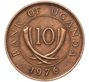 10 центов 1976 года Уганда — Фото №1