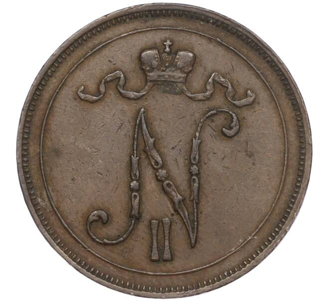 Монета 10 пенни 1900 года Русская Финляндия (Артикул K11-101984)