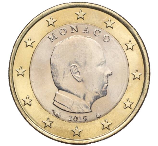 Монета 1 евро 2019 года Монако (Артикул M2-67888)