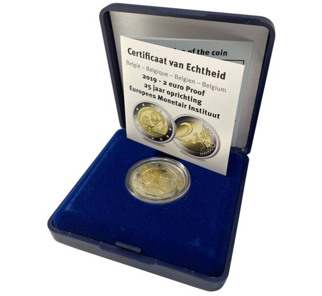 Монета 2 евро 2019 года Бельгия «25 лет Европейскому валютному институту EMI» (Артикул M2-67929)