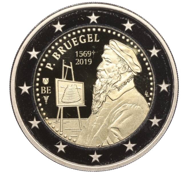 Монета 2 евро 2019 года Бельгия «450 лет со дня смерти Питера Брейгеля Старшего» (Артикул M2-67930)